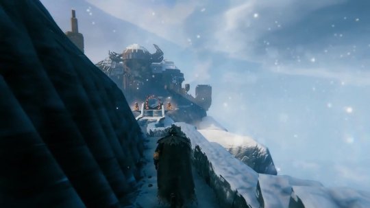 玩家在《英灵神殿》制作巨大海姆达尔雕像 矗立雪山之巅